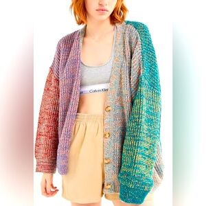 URBAN OUTFITTERS Multicolored Knit CARDIGAN Women’s SMALL RN66170